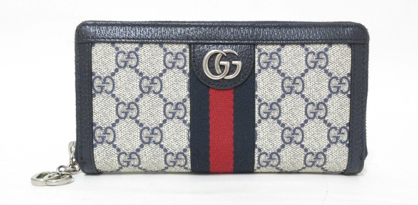 Gucci GG Supreme Round Zip Wallet 523154 long