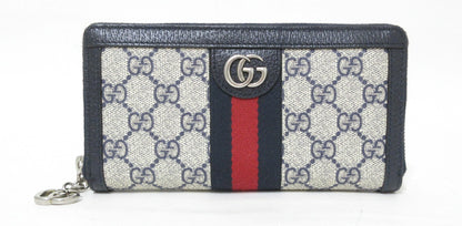 Gucci GG Supreme Round Zip Wallet 523154 long