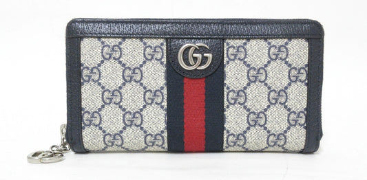 Gucci GG Supreme Round Zip Wallet 523154 long