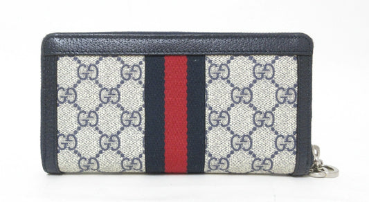 Gucci GG Supreme Round Zip Wallet 523154 long
