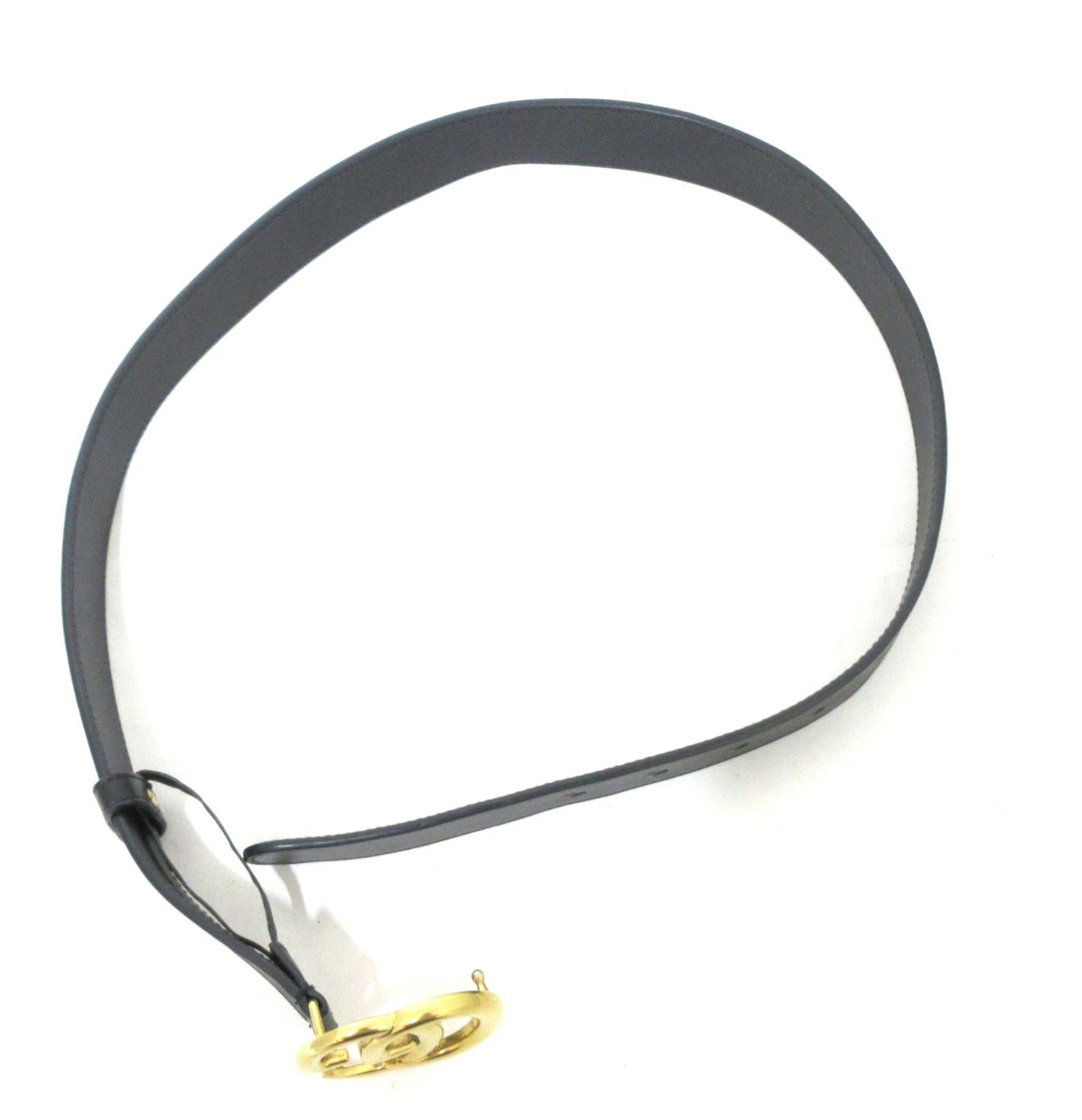 Gucci Double G Belt 414516 Black/Gold Size 75