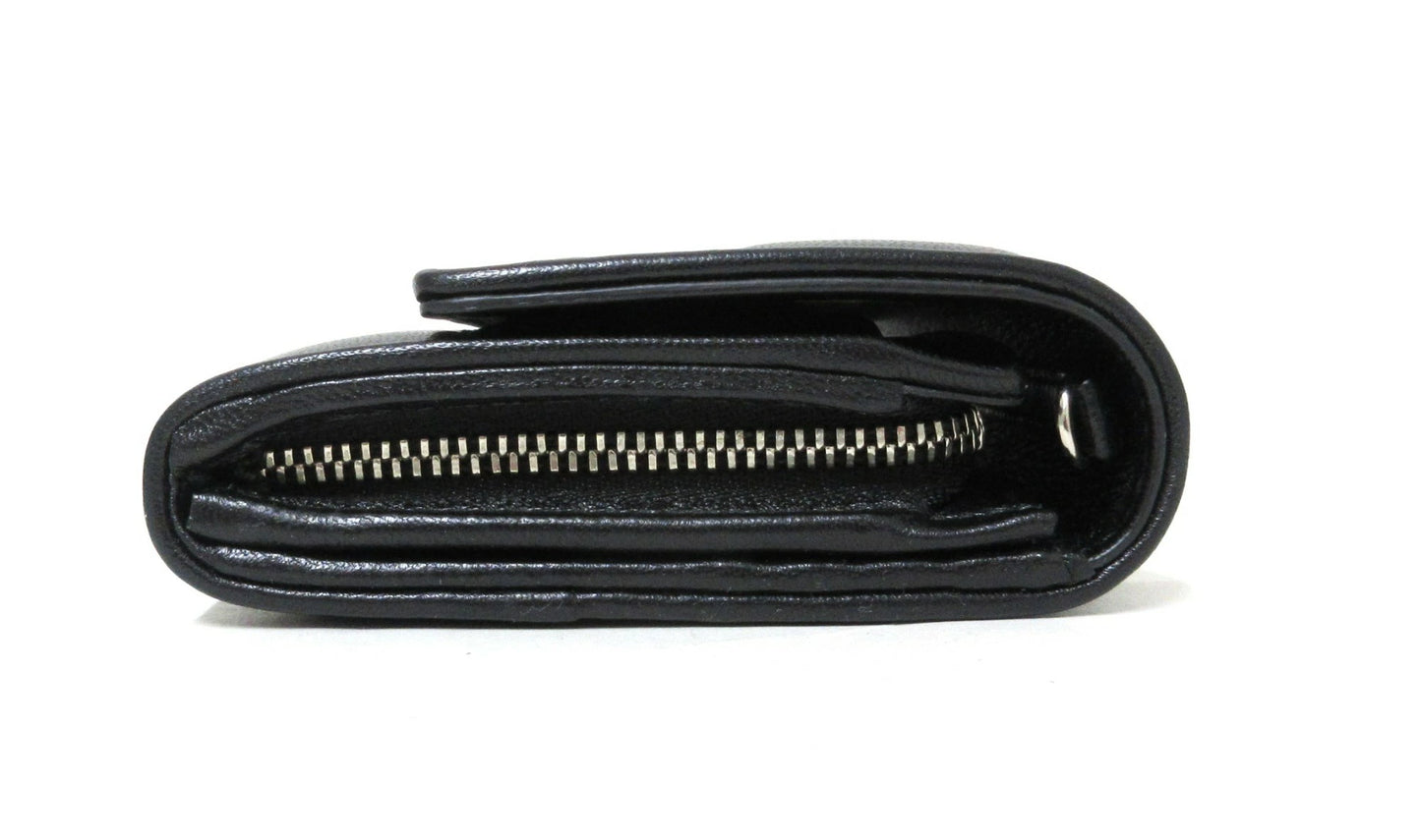 Christian Dior Cannage Leather Chain Wallet with Logo Charm