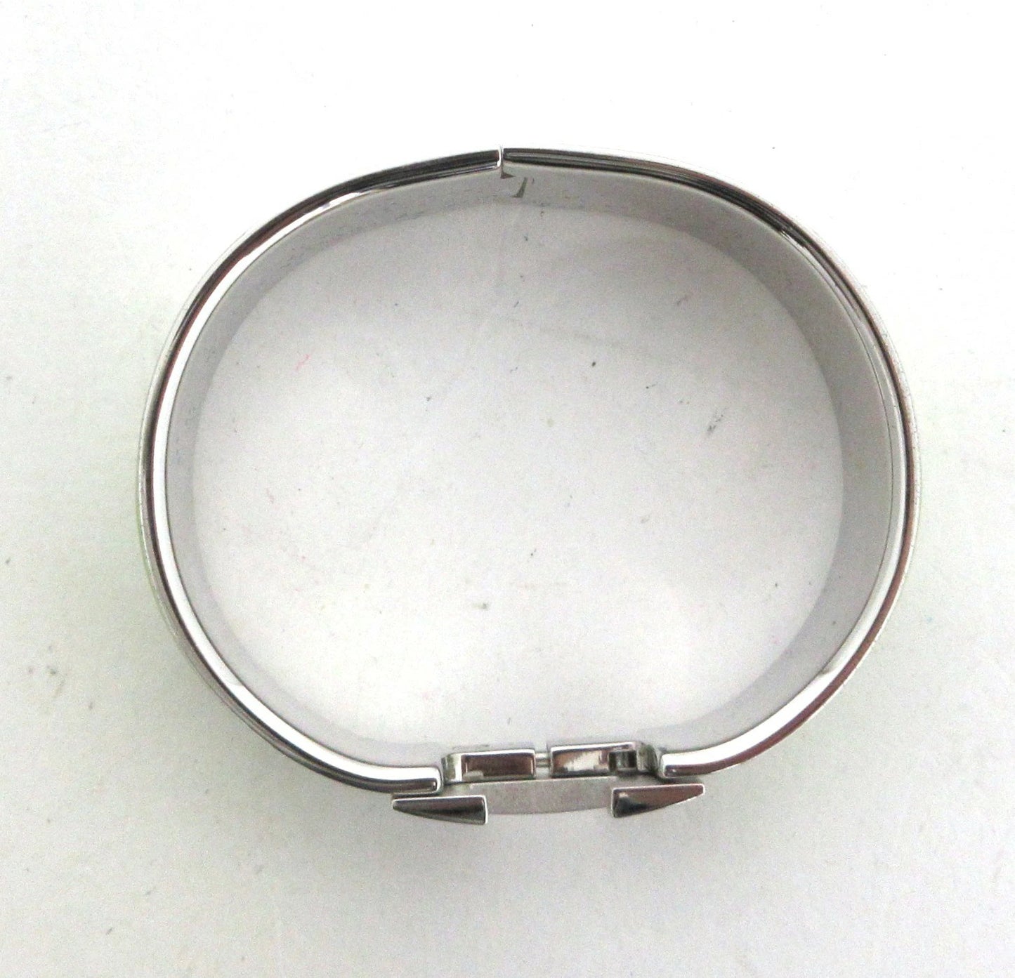 Hermes Clic Clac H Wide GM Bangle Yellow Green/Silver Bracelet