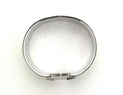 Hermes Clic Clac H Wide GM Bangle Yellow Green/Silver Bracelet
