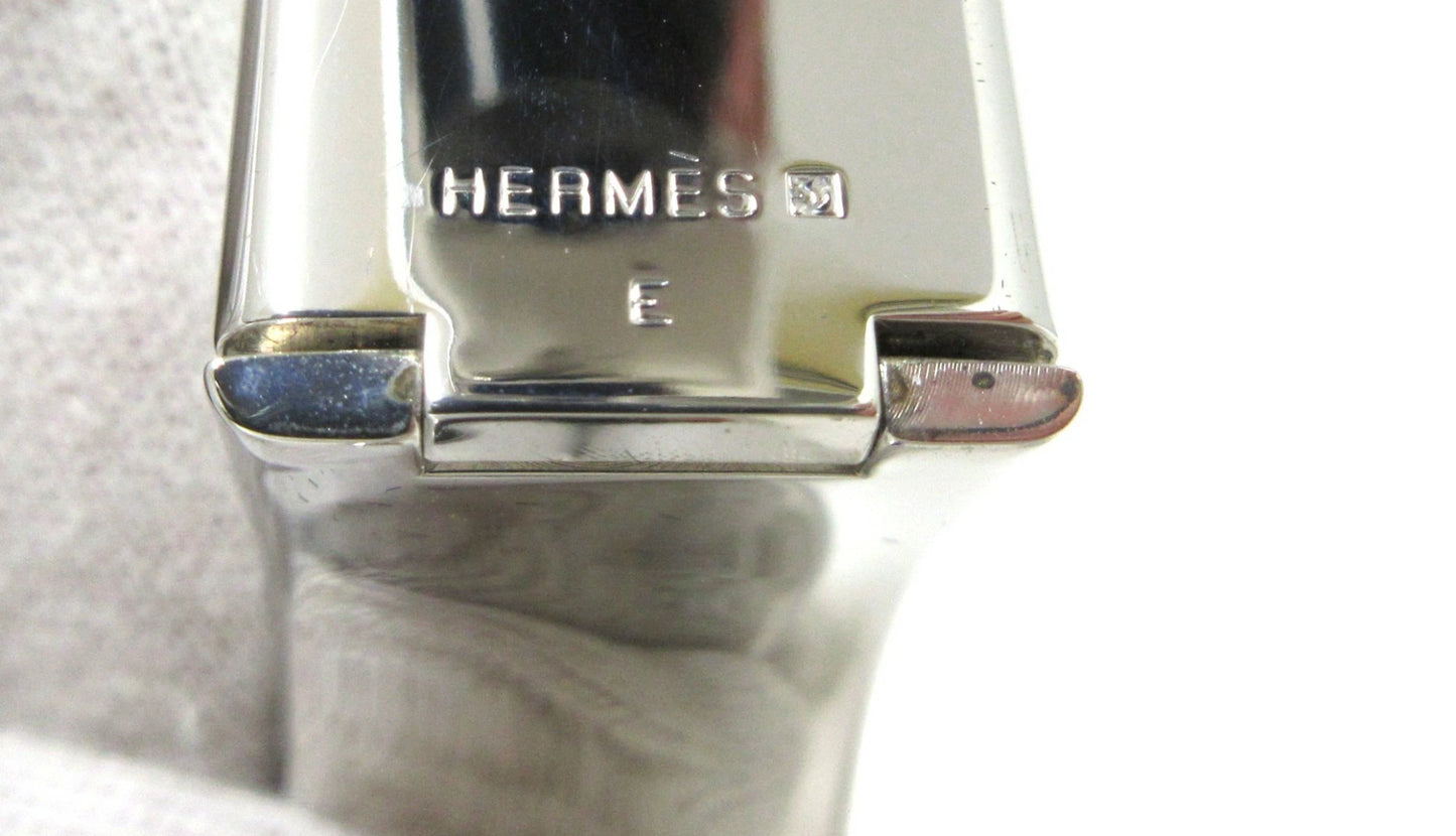 Hermes Clic Clac H Wide GM Bangle Yellow Green/Silver Bracelet