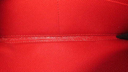 Yves Saint Laurent Paris V-Stitch Leather Round Zip Wallet 358094
