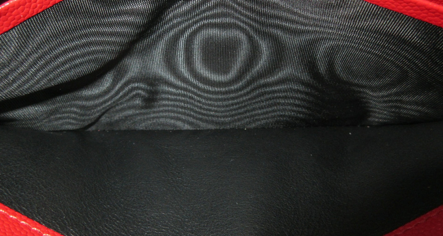 Yves Saint Laurent Paris V-Stitch Leather Round Zip Wallet 358094