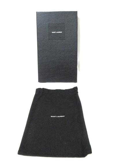 Yves Saint Laurent Paris V-Stitch Leather Round Zip Wallet 358094