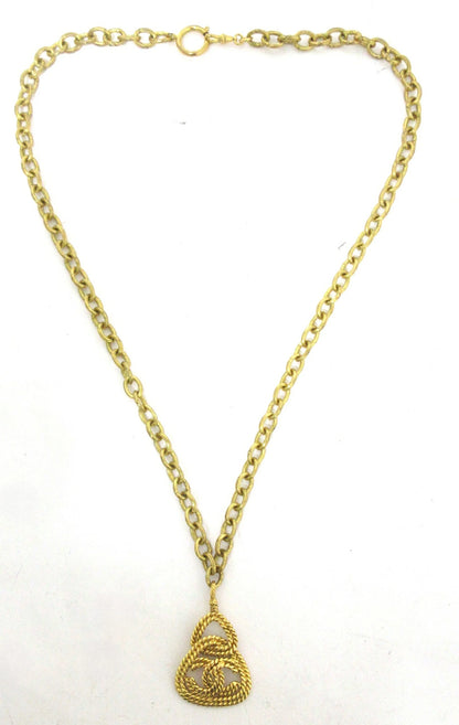 Chanel Vintage Coco Mark Necklace, Gold