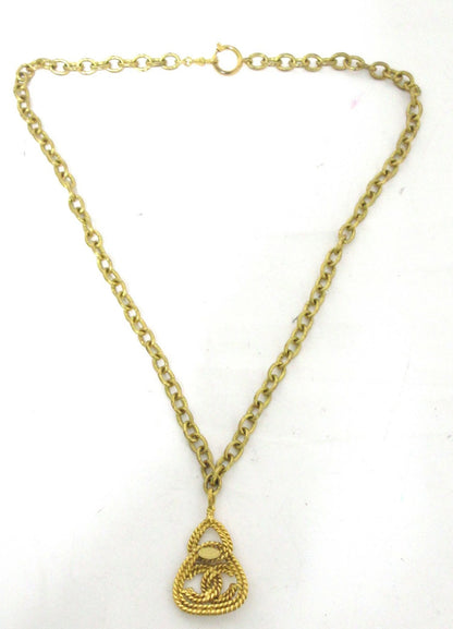 Chanel Vintage Coco Mark Necklace, Gold