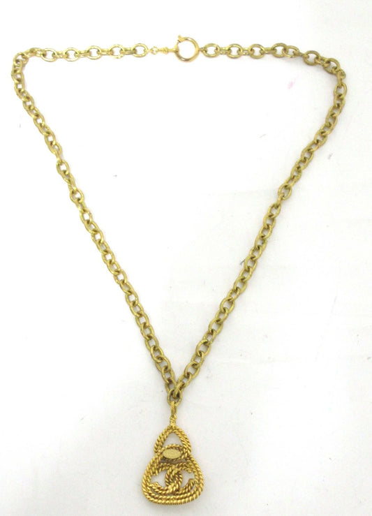 Chanel Vintage Coco Mark Necklace, Gold