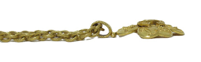 CHANEL Coco Mark Necklace 96A Clover Gold Metal