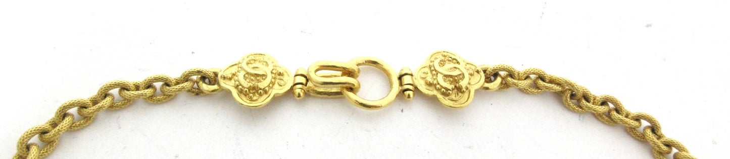 CHANEL Coco Mark Necklace 96A Clover Gold Metal