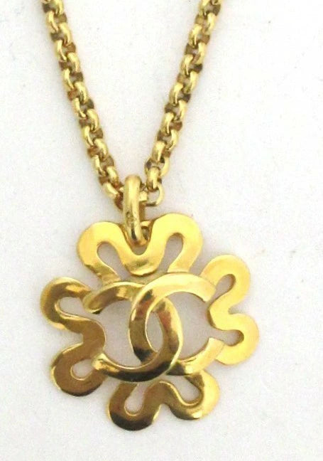 Chanel Coco Mark Necklace, Gold Metal, 95P