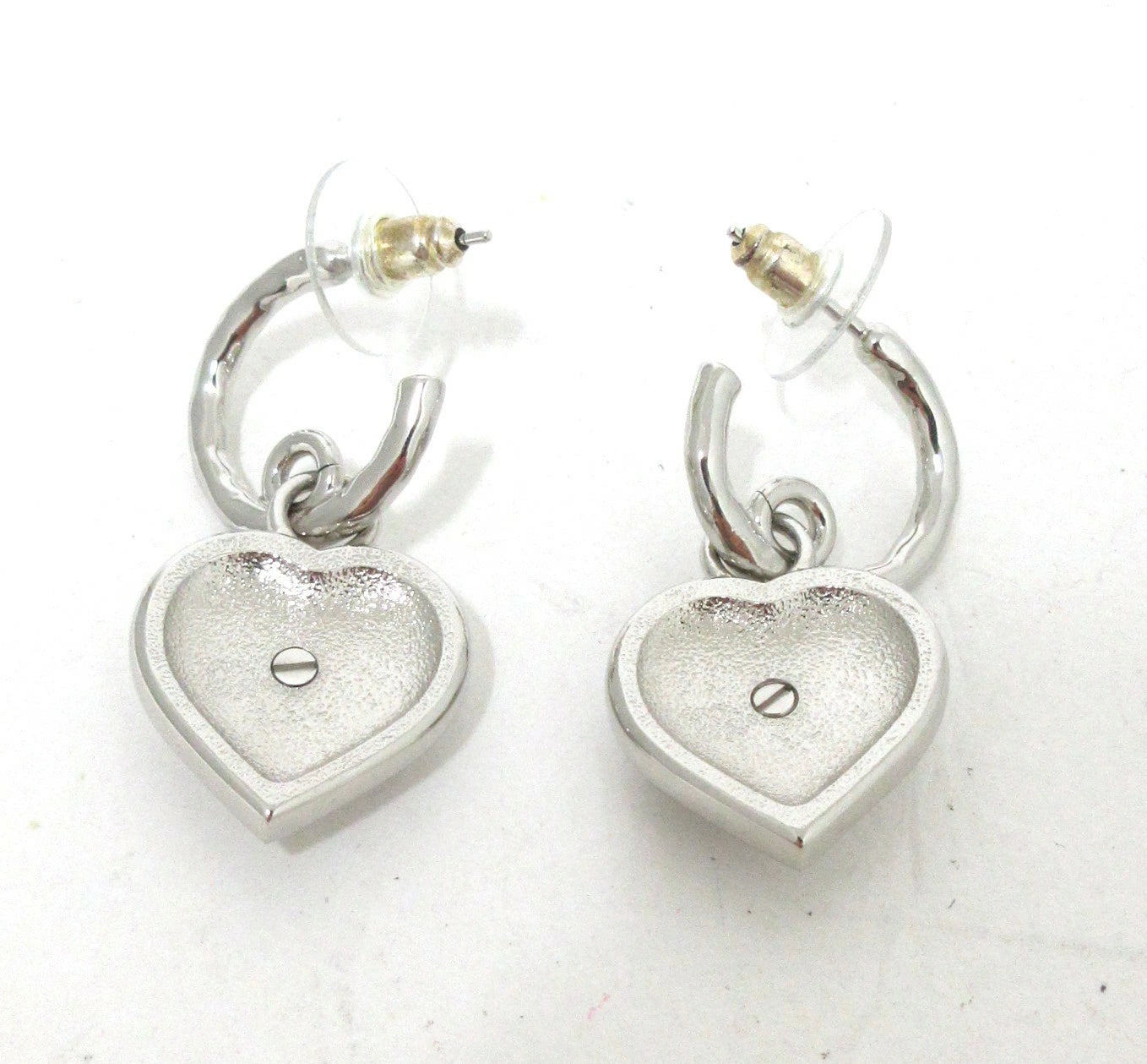 Chanel Coco Mark Heart Earrings with Rhinestones B23B