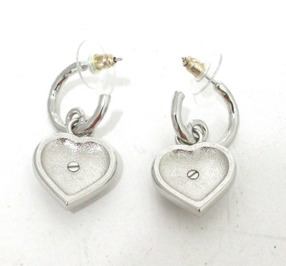 Chanel Coco Mark Heart Earrings with Rhinestones B23B