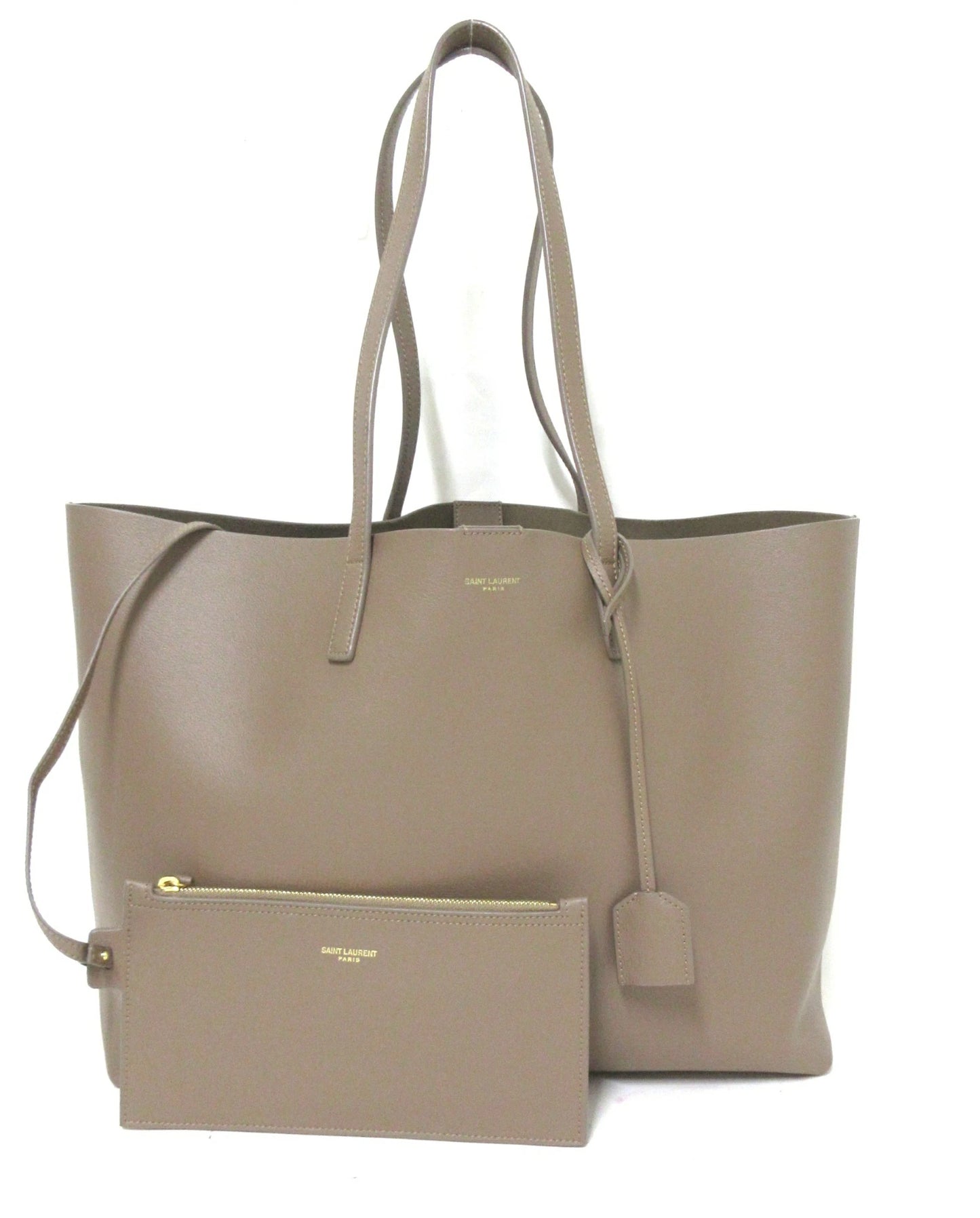 Yves Saint Laurent Paris Sac Shopping Leather Tote Bag 394195