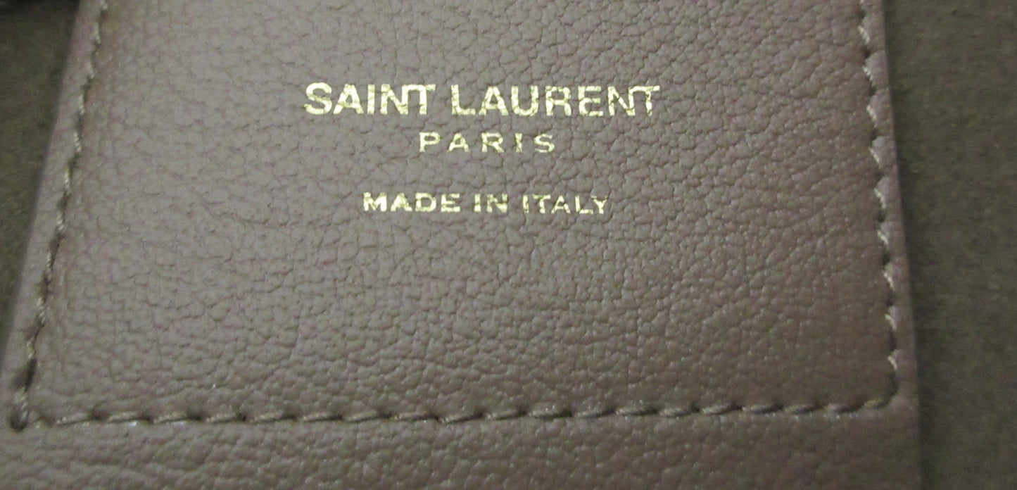 Yves Saint Laurent Paris Sac Shopping Leather Tote Bag 394195